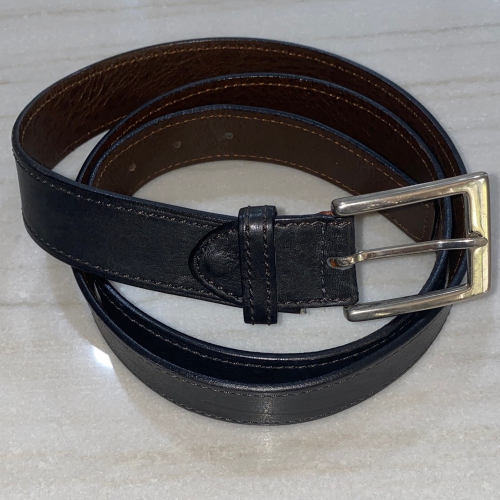 Men's Italian Black Leather Belt